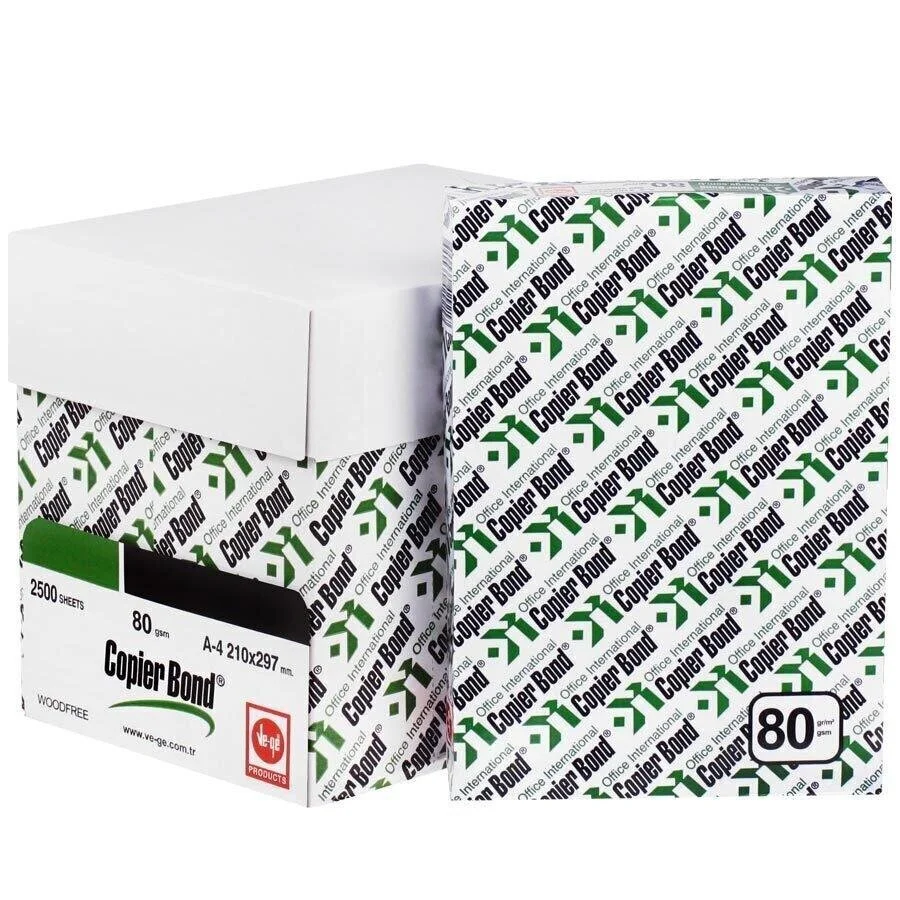 Copier Bond A4 Fotokopi Kağıdı 80 g 1 Koli 5 Paket (2.500 Sayfa)