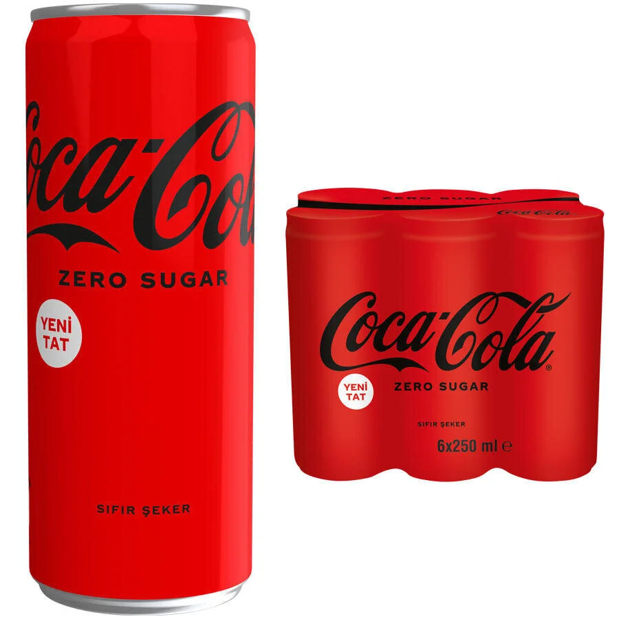 Coca Cola Zero Sugar 250 ml 6'lı
