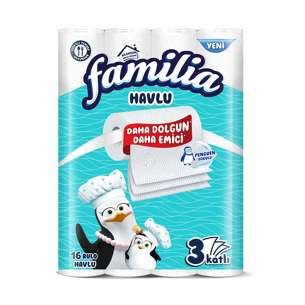 Familia Havlu Plus Natural 3 Katlı 16'li