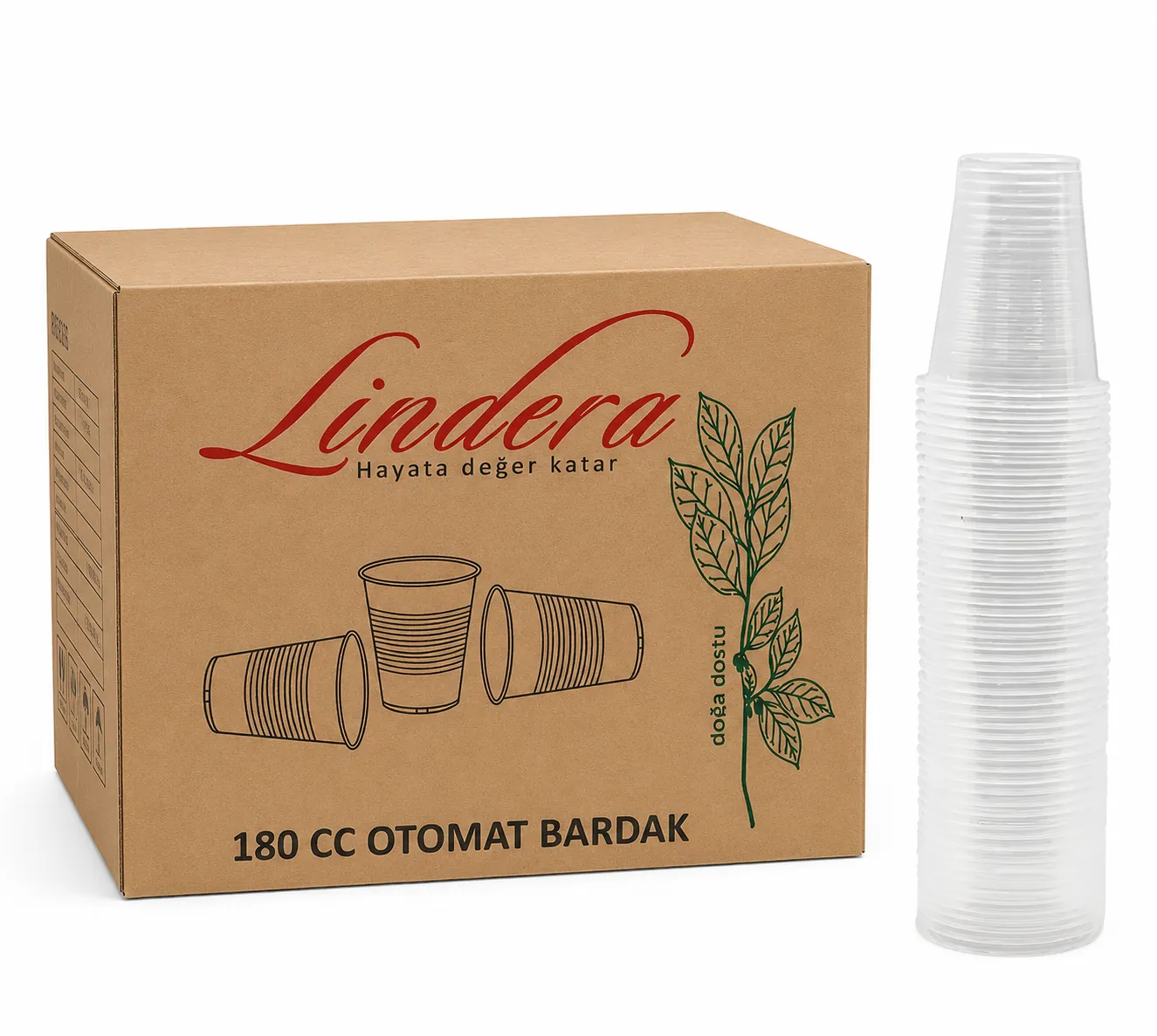180 ml Şeffaf Otomat Bardağı 3.000'li