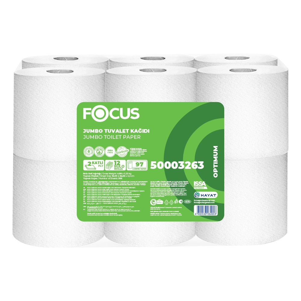 Focus Optimum Jumbo Tuvalet Kağıdı / 12 Rulo