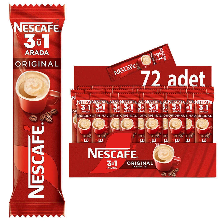 Nescafe 3'ü 1 Arada Kahve 17,5 g 72'li