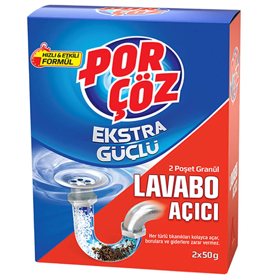 Porçöz Lavabo Açıcı Granül 2 x 50 g